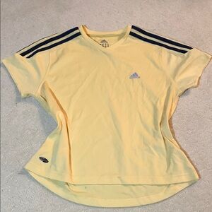 Adidas Yellow Fitted Ribbed Jersey